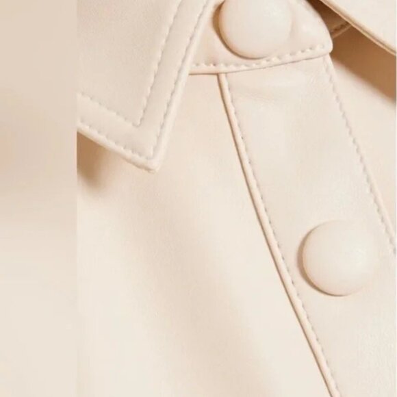 $558 Veronica Beard Luriane Vegan-Leather Dress. Size 10. - Picture 6 of 8